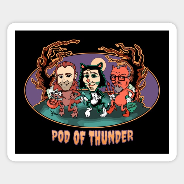 Pod of Thunder Halloween Sticker by Pod of Thunder